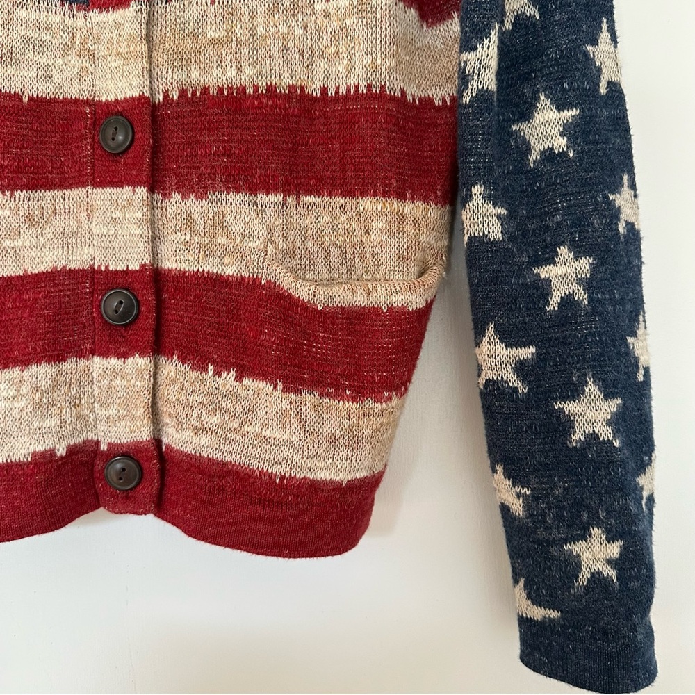 Ralph Lauren Denim & Supply American Flag Shawl Collar Cardigan Womens Large - Picture 7 of 9